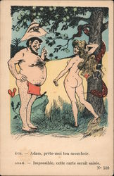 Adam and Eve Postcard