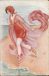 On the beach Series 18 Postcard