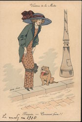 Fashion Victim, The Fashion in 1910 Series 4231 Xavier Sager Postcard Postcard Postcard