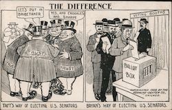 The Difference Between Taft and Bryan Postcard