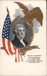 Thomas Jefferson - Third President of the United States Presidents Postcard Postcard Postcard