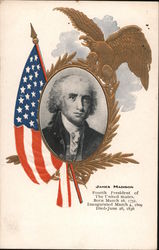 James Madison, Fourth President of The United States Postcard