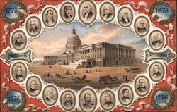 Rare: 1776 1876 presidents Postcard Postcard Postcard