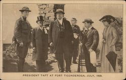 President Taft at Fort Ticonderoga - July, 1909 Postcard