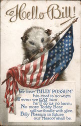 Taft Hello Bill! Billy the Possum Postcard