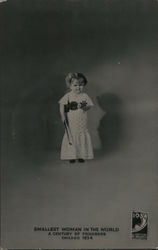 Smallest Woman in the World Circus Postcard Postcard Postcard