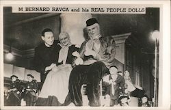 M. Bernard Ravca and his Real People Dolls Circus Postcard Postcard Postcard