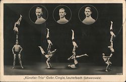 "Kunster-Trio" Gebr. Cingia, Lauterbach (Schwarzwald) Circus Postcard Postcard Postcard