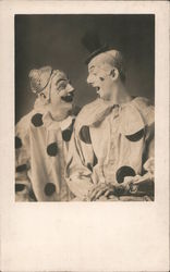 Studio Photo: Two Clowns Postcard