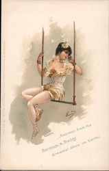 Trapeze Souvenir from the Barnum & Bailey Greatest Show on Earth Postcard