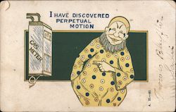 Clown: I have discovered perpetual motion Postcard