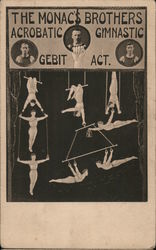 The Monac's Brothers Acrobatic Gymnastic Gebit Act Postcard