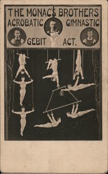 The Monac's Brothers Acrobatic Gymnastic Gebit Act Circus Postcard Postcard Postcard