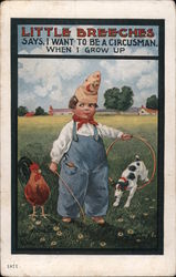 Little Breeches says I want to be a circusman when I grow up Postcard Postcard Postcard