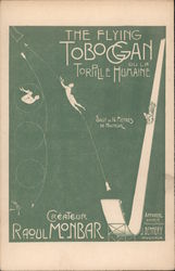 The Flying Toboggan ou la Torpille Humaine Postcard