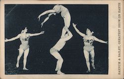 Four Acrobats with the Barnum & Bailey Circus Postcard Postcard Postcard