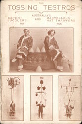 The Tossing Testros Acrobats, Balancers Postcard