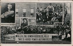 Waller, The Demon Hercules Strongman Circus Postcard Postcard Postcard