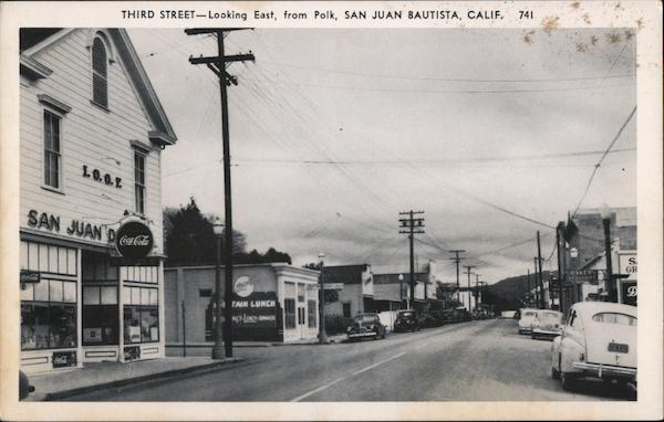 Third Street, looking East, from Polk San Juan Bautista California