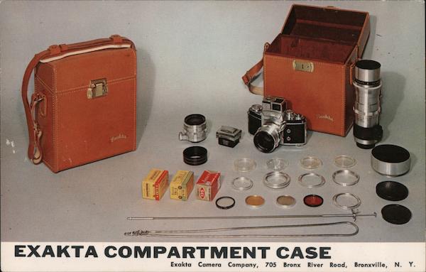 Exacta Compartment Case, Exacta Camera Company, 705 Bronx River Road Bronxville New York