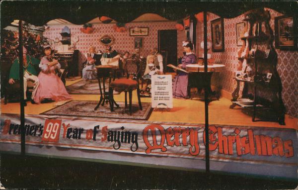 Christmas window at Breuner's California