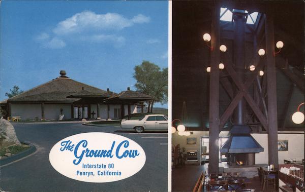 The Ground Cow Interstate 80 Halfway Between San Francisco and the Reno Lake Tahoe Area Penryn California