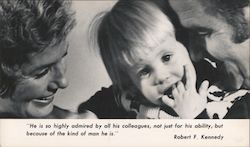 Senator and Mrs. George McGovern and grandson, Timmy. Postcard