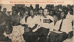 Martin Luther King at Communist Training School Postcard