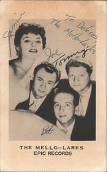 Members of "The Mello-Larks" Autographed Postcard