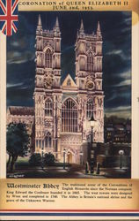 Westminster Abbey - Coronation of Queen Elizabeth II Postcard