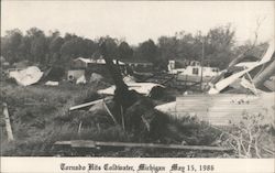 Tornado Hits Coldwater, Michigan May 15.1986 Postcard