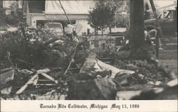 Tornado hits Coldwater, Michigan May 15, 1986 Postcard