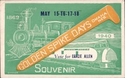 Golden Spike days Postcard