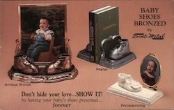 Senti-Metal Baby Shoe Bronzing Advertising Postcard Postcard