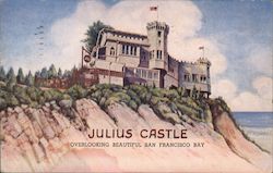 Julius Castle overlooking beautiful San Francisco Bay California Postcard Postcard Postcard