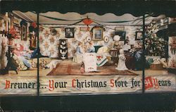 Christmas Window at Breuner's - Home Furnishers Since 1856 Postcard