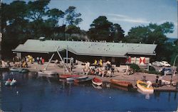 Stow Lake Boat House in Golden Gate Park Postcard