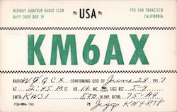KM6AX Midway Amateur Radio Club Navy Postcard