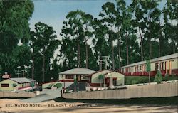 Bel-Mateo Motel 803 Belmont Avenue Just Off the El Camino Real New Deluxe Rooms Television- California Postcard Postcard Postcard