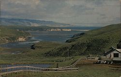 Drakes Estero with Limantour Spit seperating it from Drakes Bay Postcard