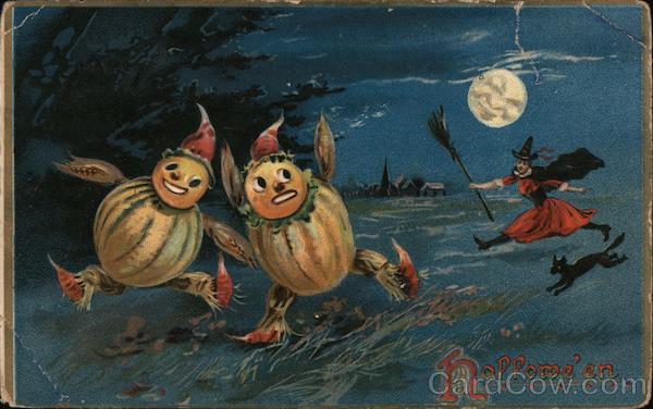 Witch Chasing Pumpkins: Hallow-e'en Halloween