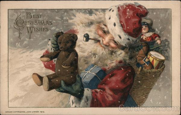 Best Christmas Wishes - Santa Claus with Toys