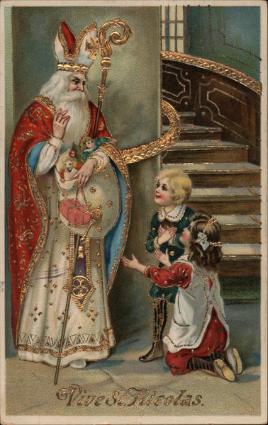 A Saint with Two Children Christmas