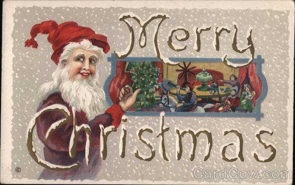 Merry Christmas - Santa in the Snow Santa Claus