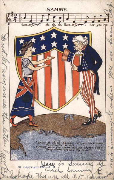 England Greeting Uncle Sam Patriotic