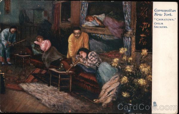 Cosmopolitan New York, Chinatown, Opium Smokers Asian