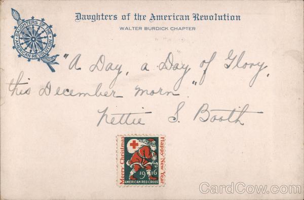 Daughters of the American Revolution Correspondence Card Marshall Illinois