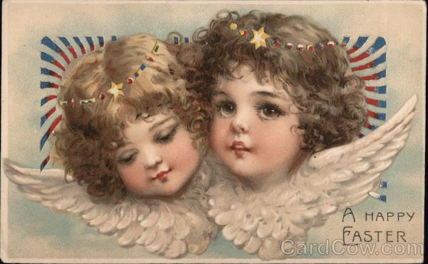 Two Cherubs: A Happy Easter With Angels