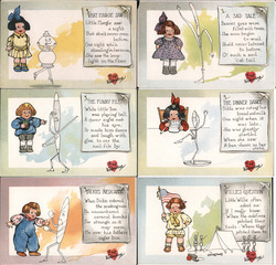 Set of 6: Puns Series 13 Children Postcard Postcard Postcard