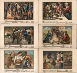 Set of 6: Thanksgiving 1620-1912 Postcard